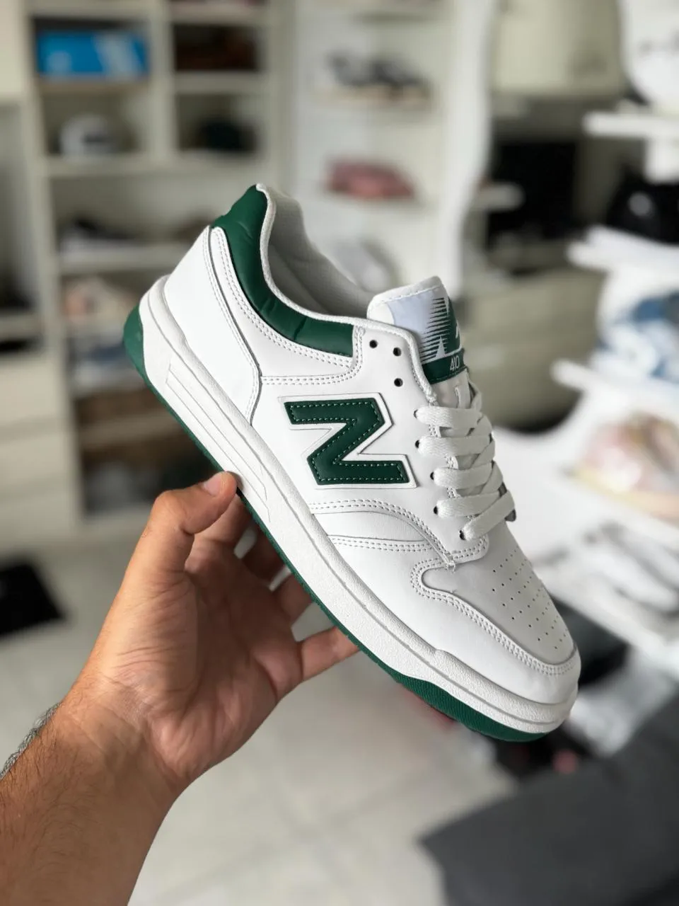 New Balance 480 white green