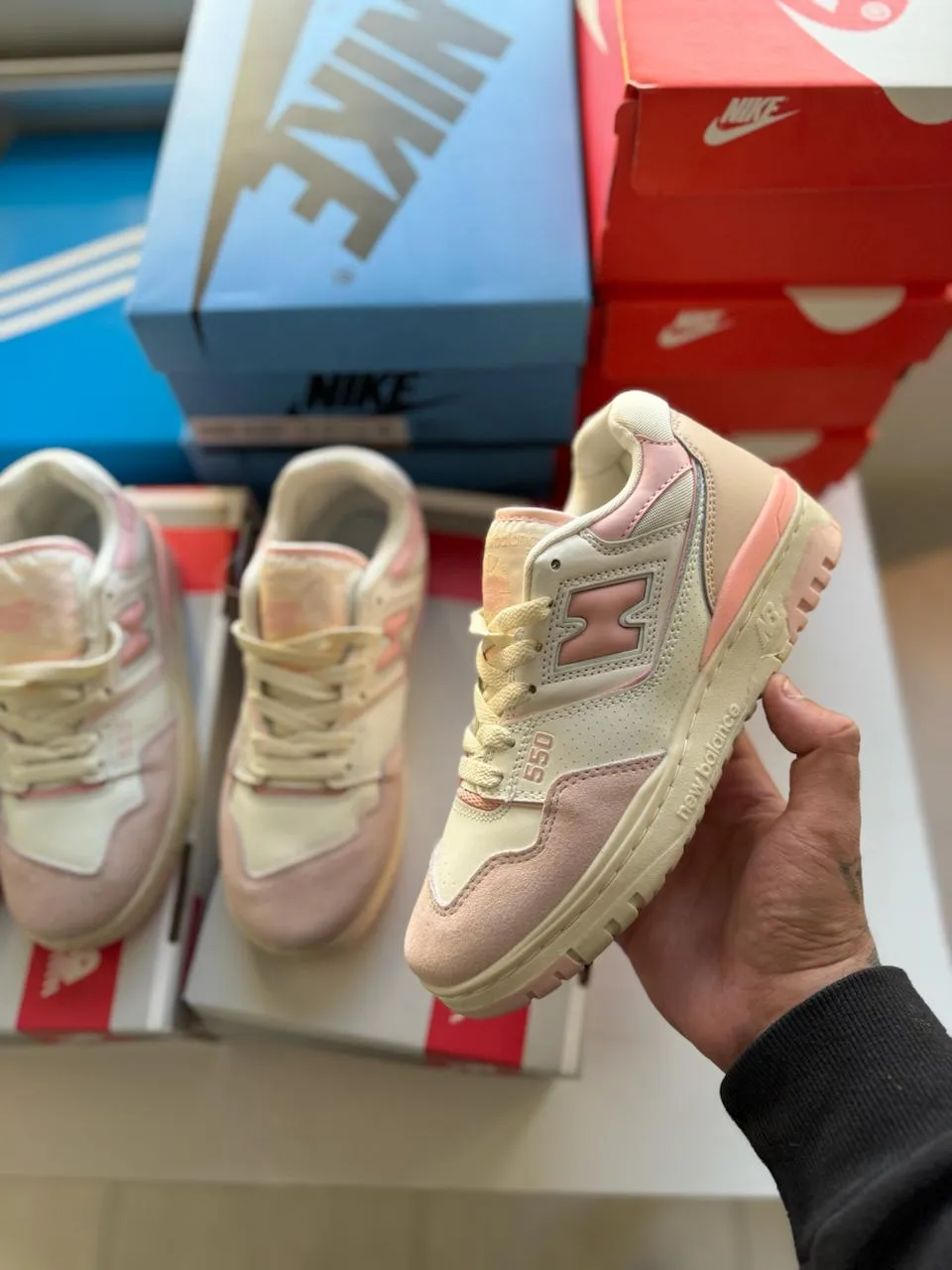 New Balance 550 White pink
