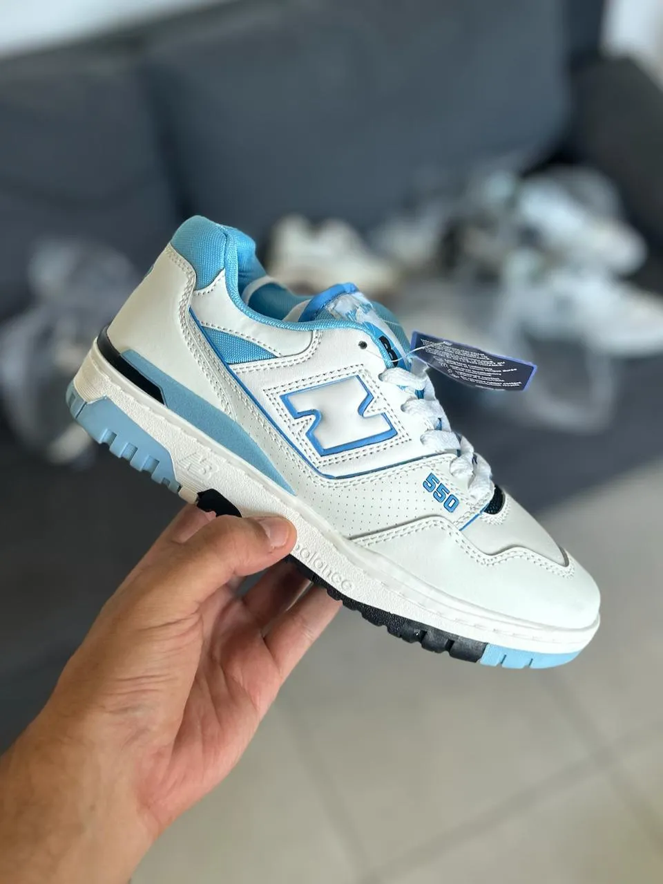 New Balance 550 team Carolina Blue